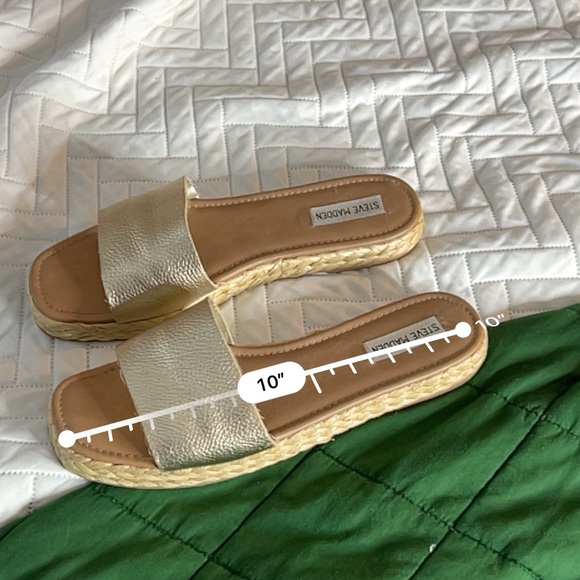 Steve Madden Shoes - Steve Madden Cream Espadrille Slide Sandals